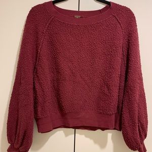 Free people maroon sweatshirt